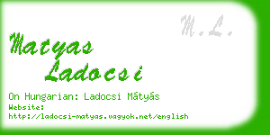 matyas ladocsi business card